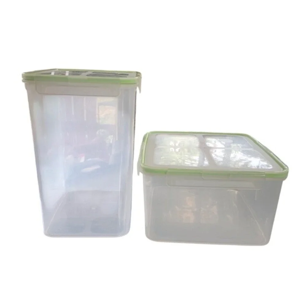 Food Network 2 Pc Airtight Large Food Storage Container Set Locking Lids USA